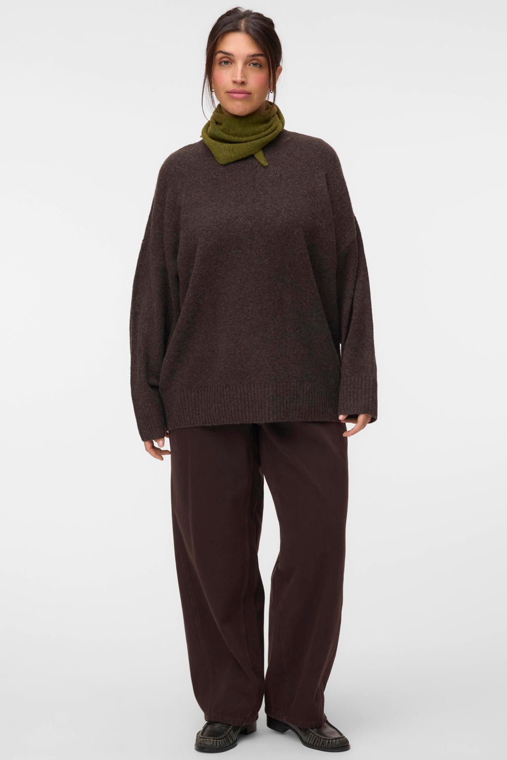 VERO MODA CURVE gebreide trui bruin