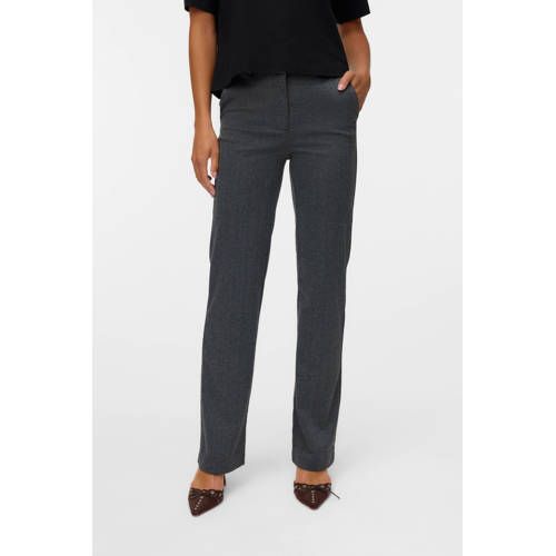 VERO MODA straight regular waist pantalon zwart afbeelding