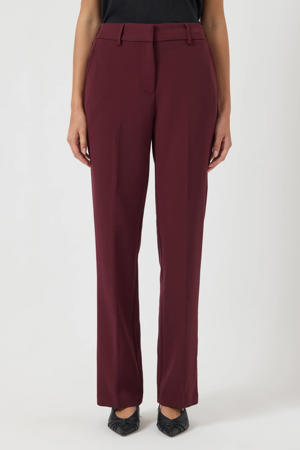 straight high waist broek