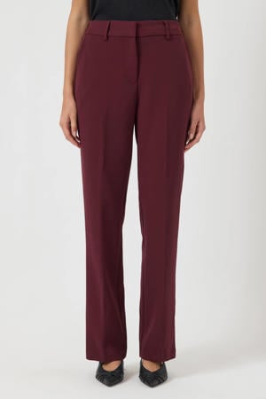 straight high waist broek