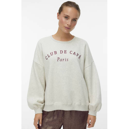 VERO MODA sweater beige/grijs melange afbeelding
