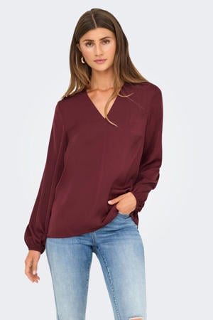 blousetop donkerrood