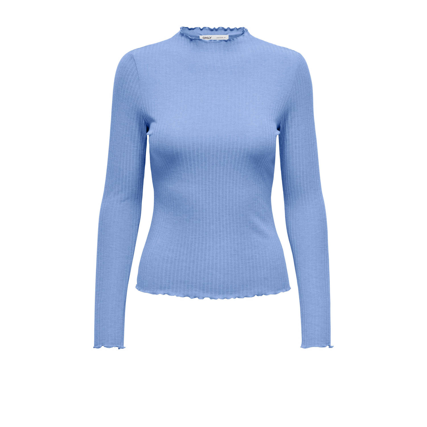 ONLY top rib gebreid blauw