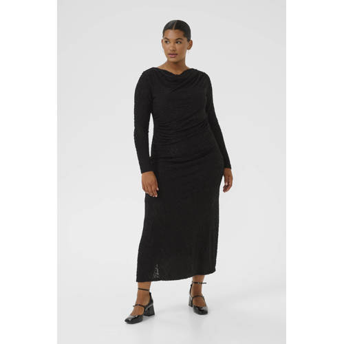 Kaffe Curve midi jurk zwart afbeelding