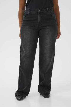 high waist flared jeans black denim