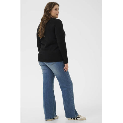 Kaffe Curve pullover met wol zwart afbeelding