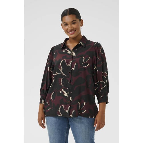 Kaffe Curve blouse donkerrood afbeelding