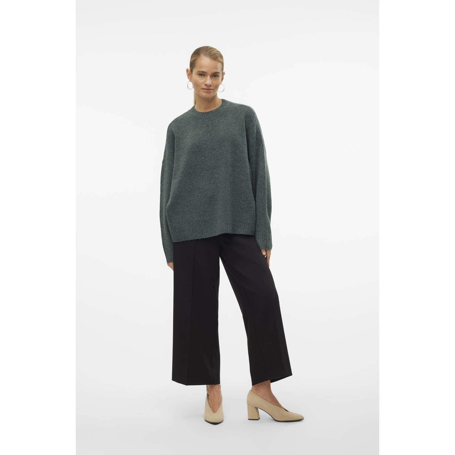 Vero Moda Gebreide trui VMBOOM LS O-NECK PULLOVER GA NOOS