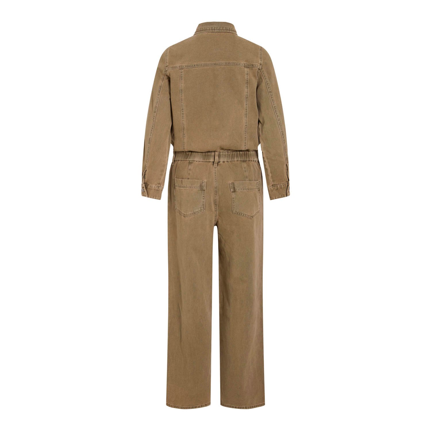 ROUGE EDIT denim camel jumpsuit