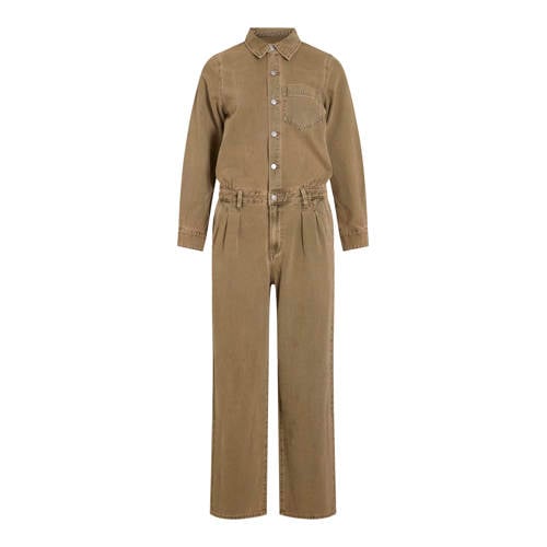 ROUGE EDIT denim camel jumpsuit afbeelding