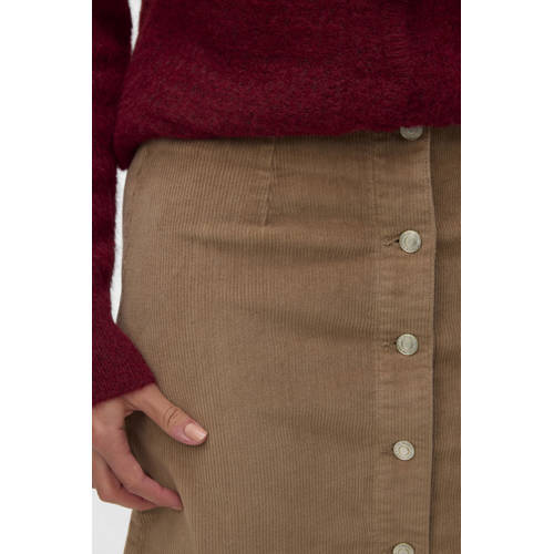 VERO MODA corduroy korte rok grijsbruin afbeelding