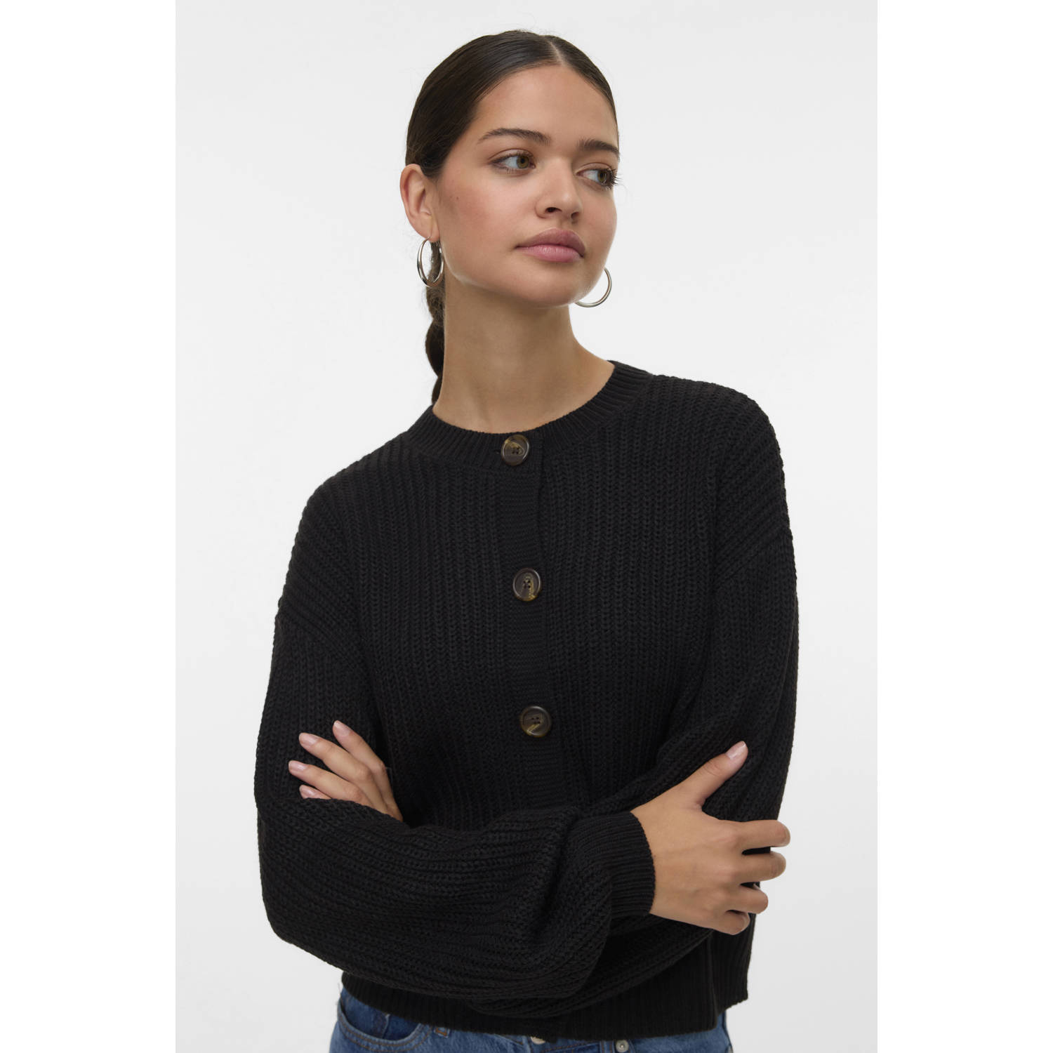 VERO MODA gebreid vest zwart