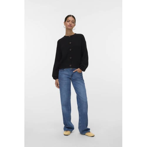 VERO MODA gebreid vest zwart afbeelding