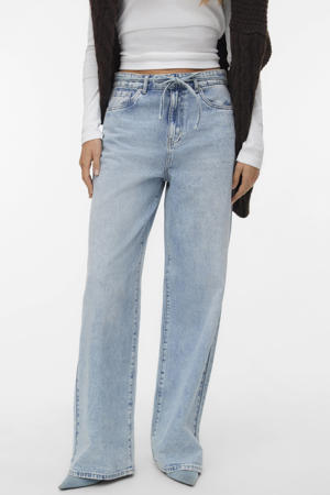 wide leg jeans light blue denim