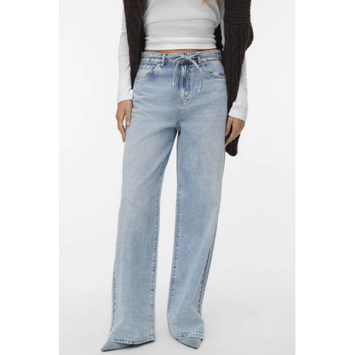 VERO MODA wide leg jeans light blue denim afbeelding