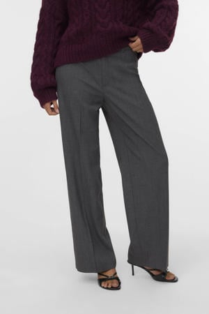 straight regular waist pantalon antraciet