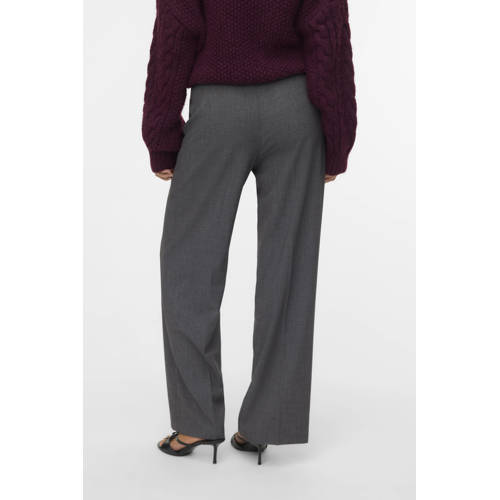 VERO MODA straight regular waist pantalon antraciet afbeelding