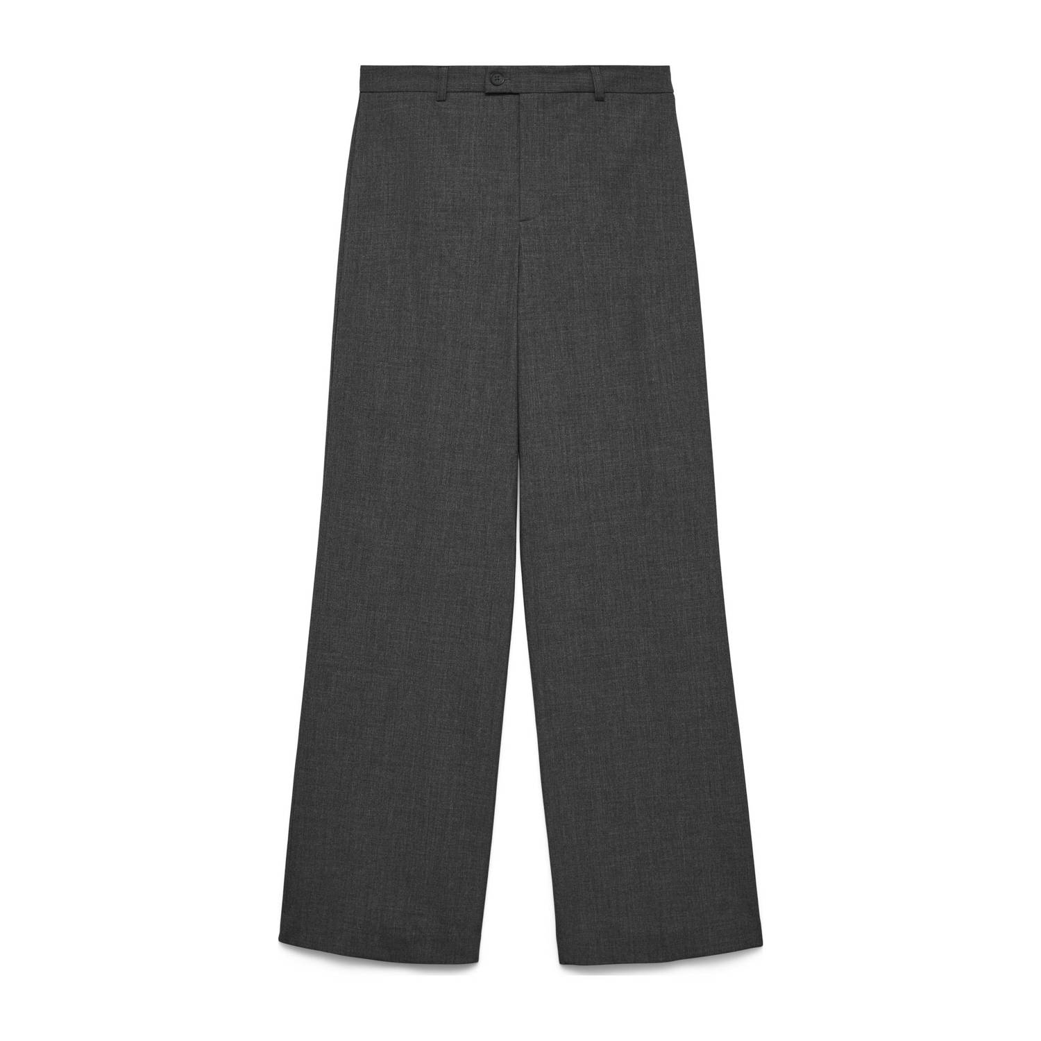 VERO MODA straight regular waist pantalon antraciet
