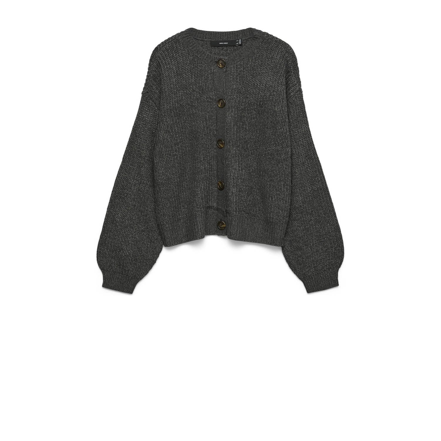 VERO MODA gebreid vest antraciet