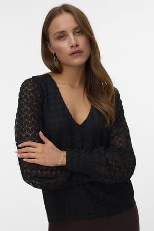 blousetop zwart