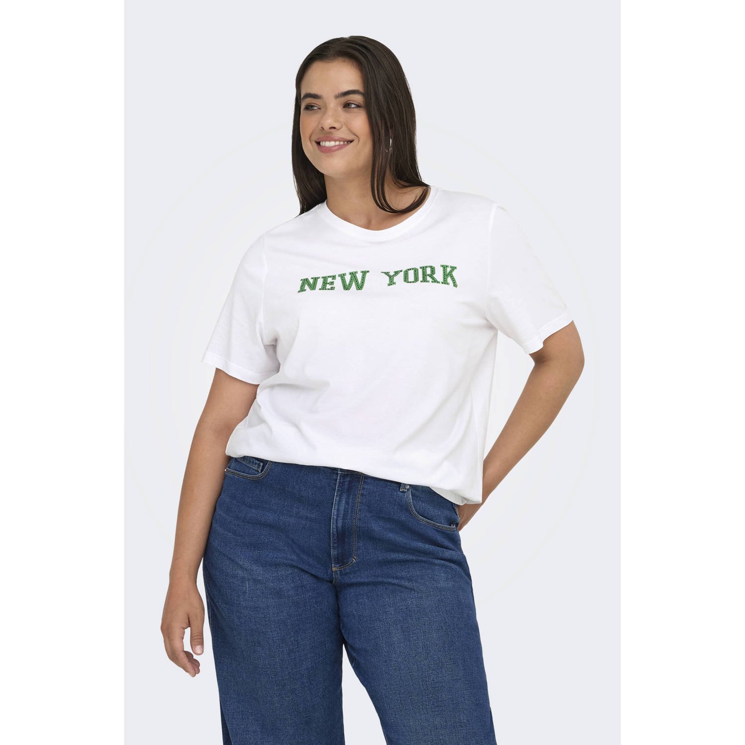 ONLY CARMAKOMA T-shirt wit