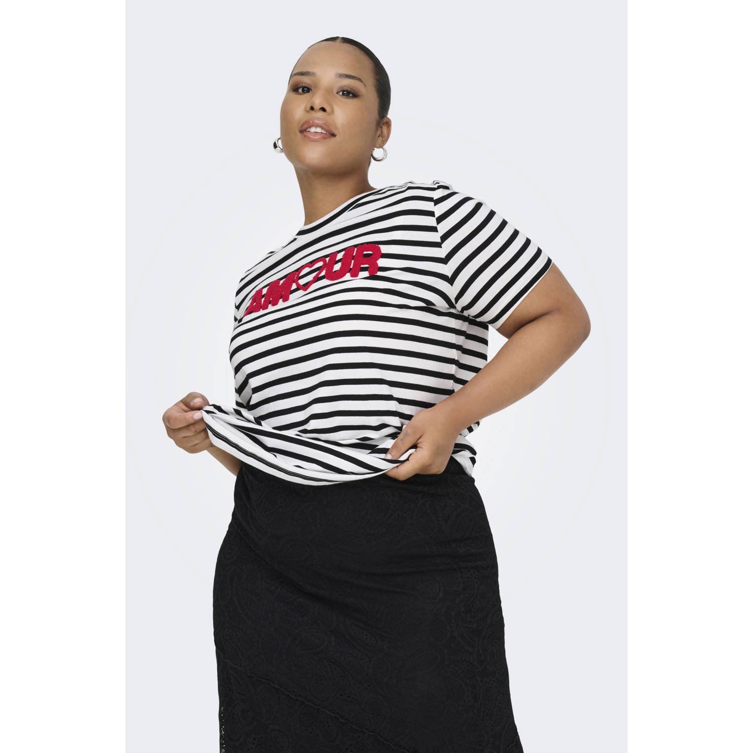 ONLY CARMAKOMA T-shirt zwart