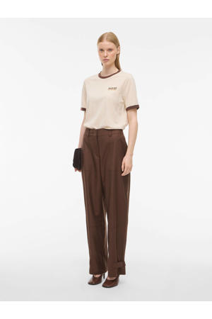 regular waist broek bruin