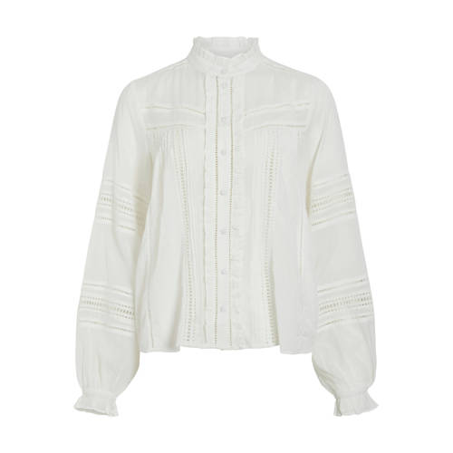ROUGE EDIT blouse wit broderie afbeelding
