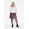 VERO MODA CURVE imitatieleren korte rok donkerrood