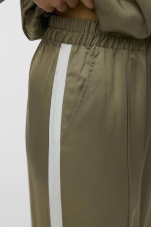 straight high waist casual broek lichtgroen