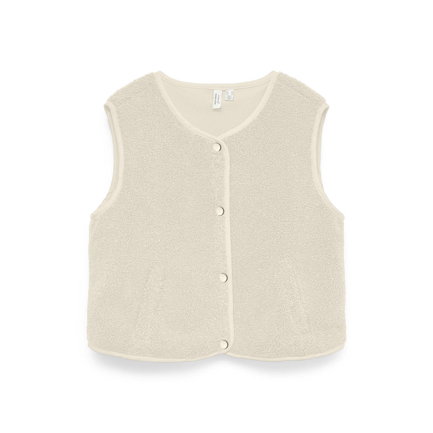 VERO MODA teddy gilet ecru