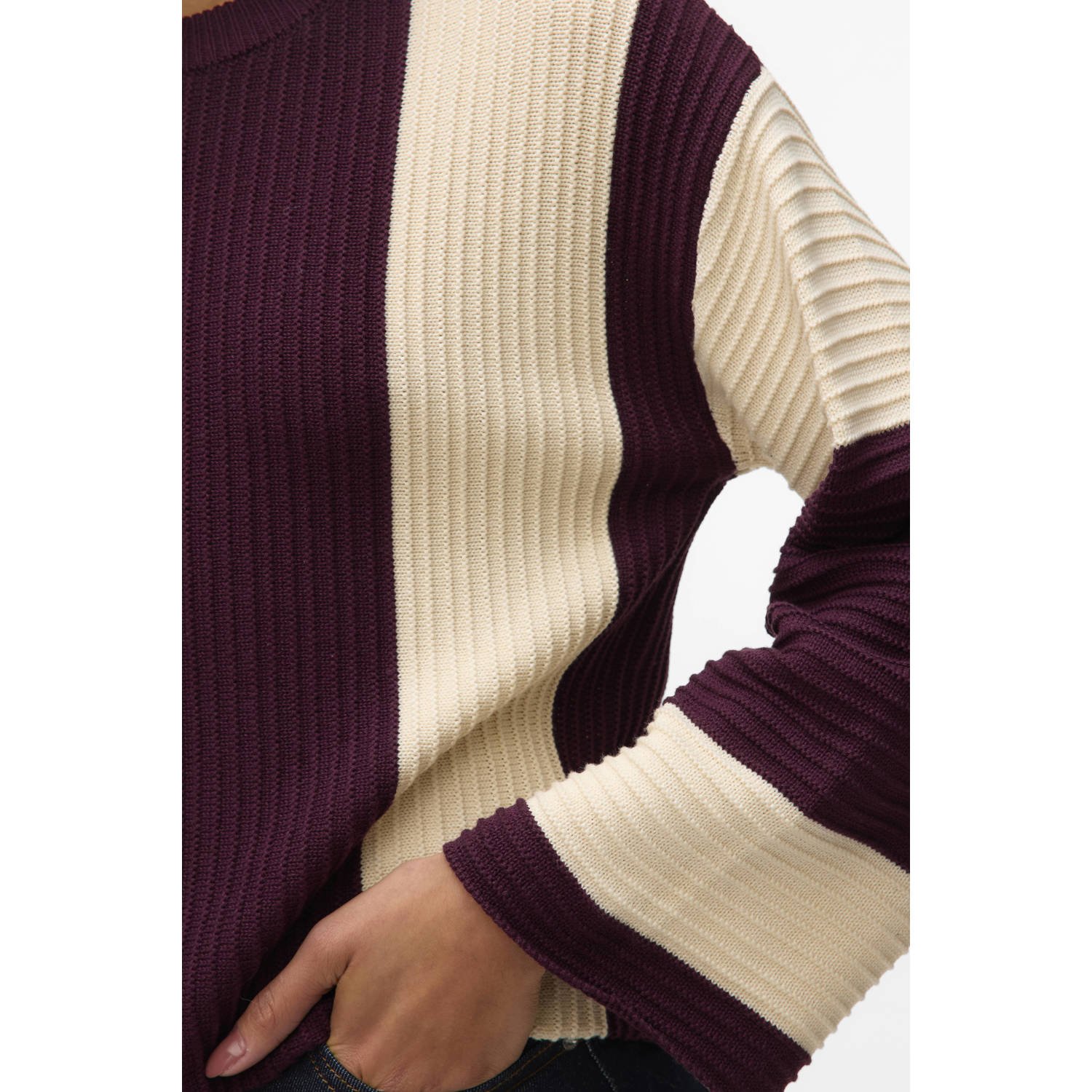 VERO MODA gebreide trui donkerrood