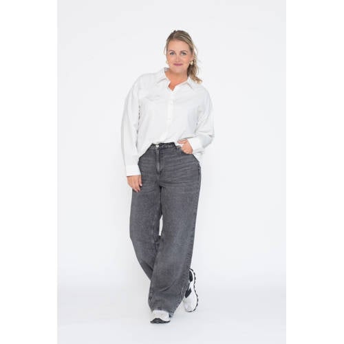 VERO MODA CURVE blouse met borduursels wit afbeelding