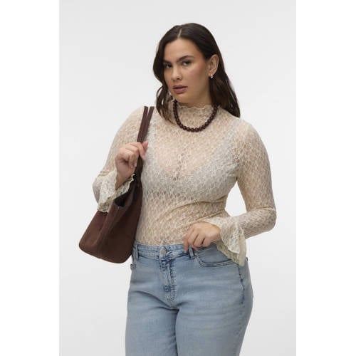 VERO MODA CURVE top ecru afbeelding