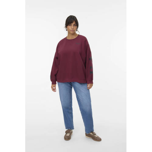 VERO MODA CURVE sweater donkerrood afbeelding