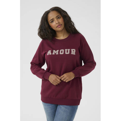 Kaffe Curve sweater donkerrood afbeelding