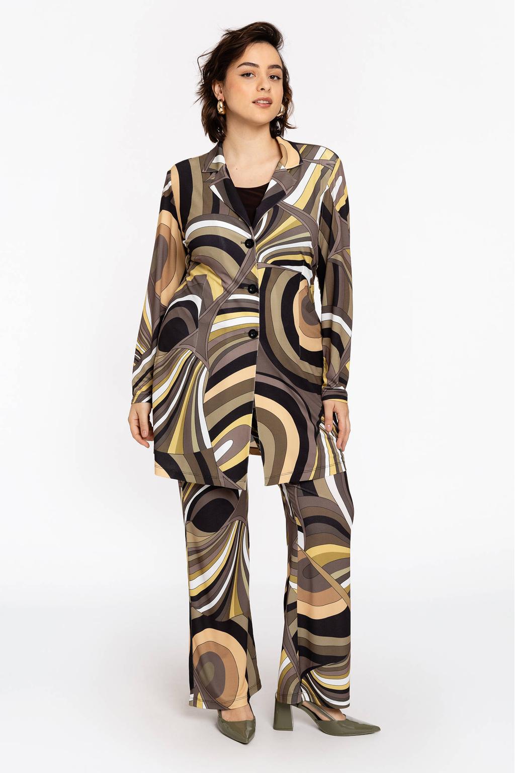 YOEK bootcut regular waist broek multi