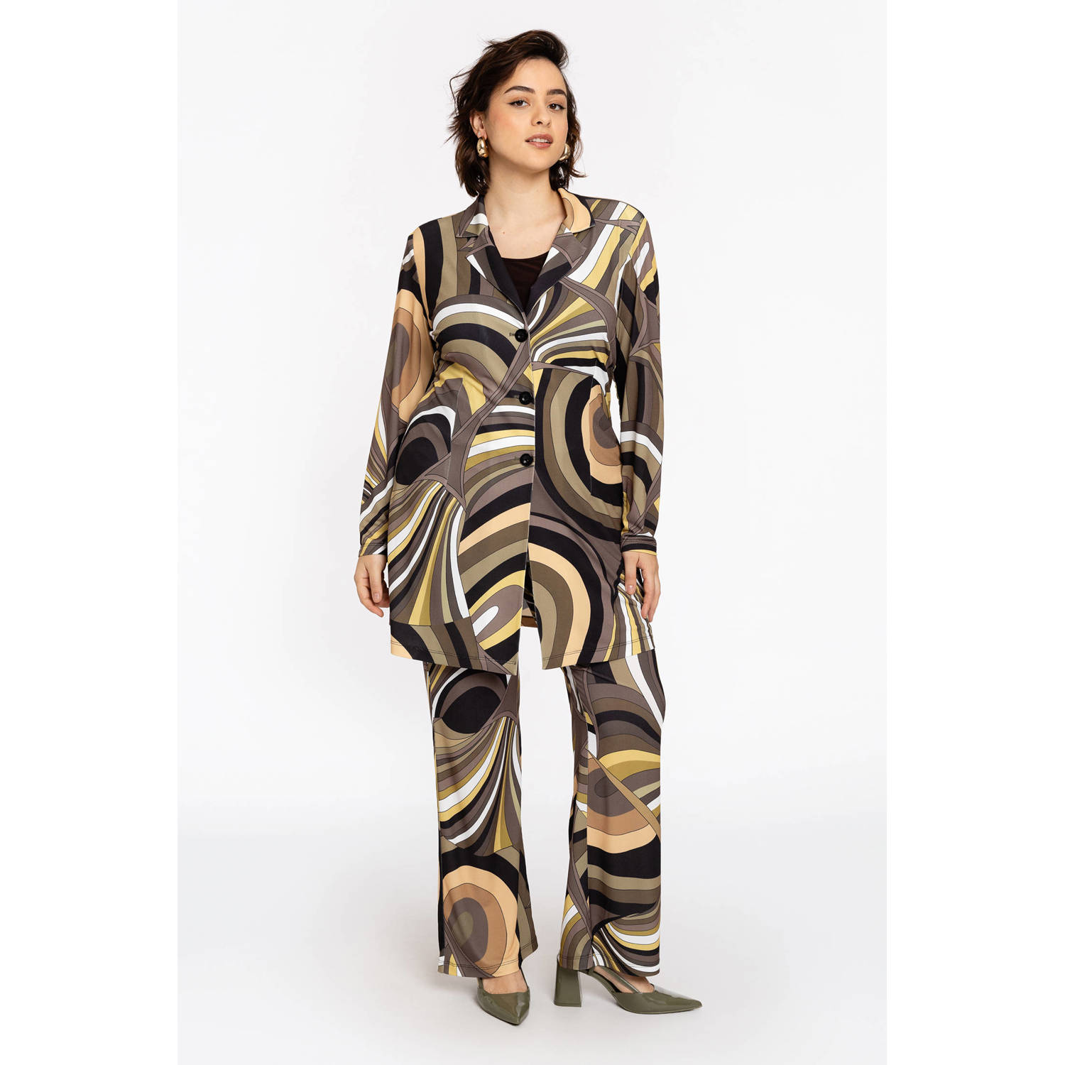 YOEK bootcut regular waist broek multi