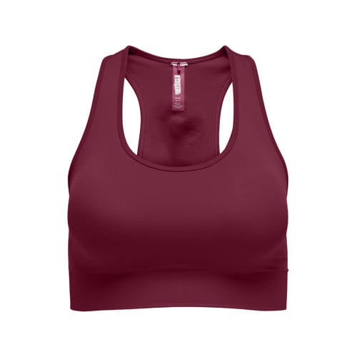ONLY PLAY CURVY Plus Size level 2 sportbh ONPDAISY donkerrood afbeelding