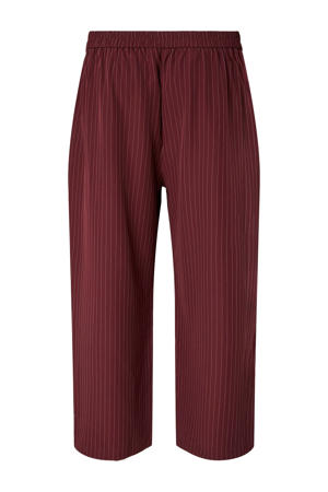 wide leg high waist pantalon donkerrood