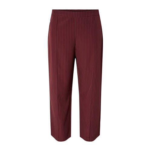 PIECES Curve wide leg high waist pantalon donkerrood afbeelding