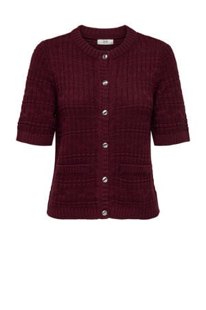 gebreid vest donkerrood