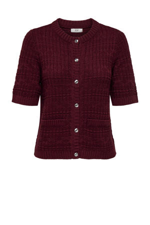 gebreid vest donkerrood