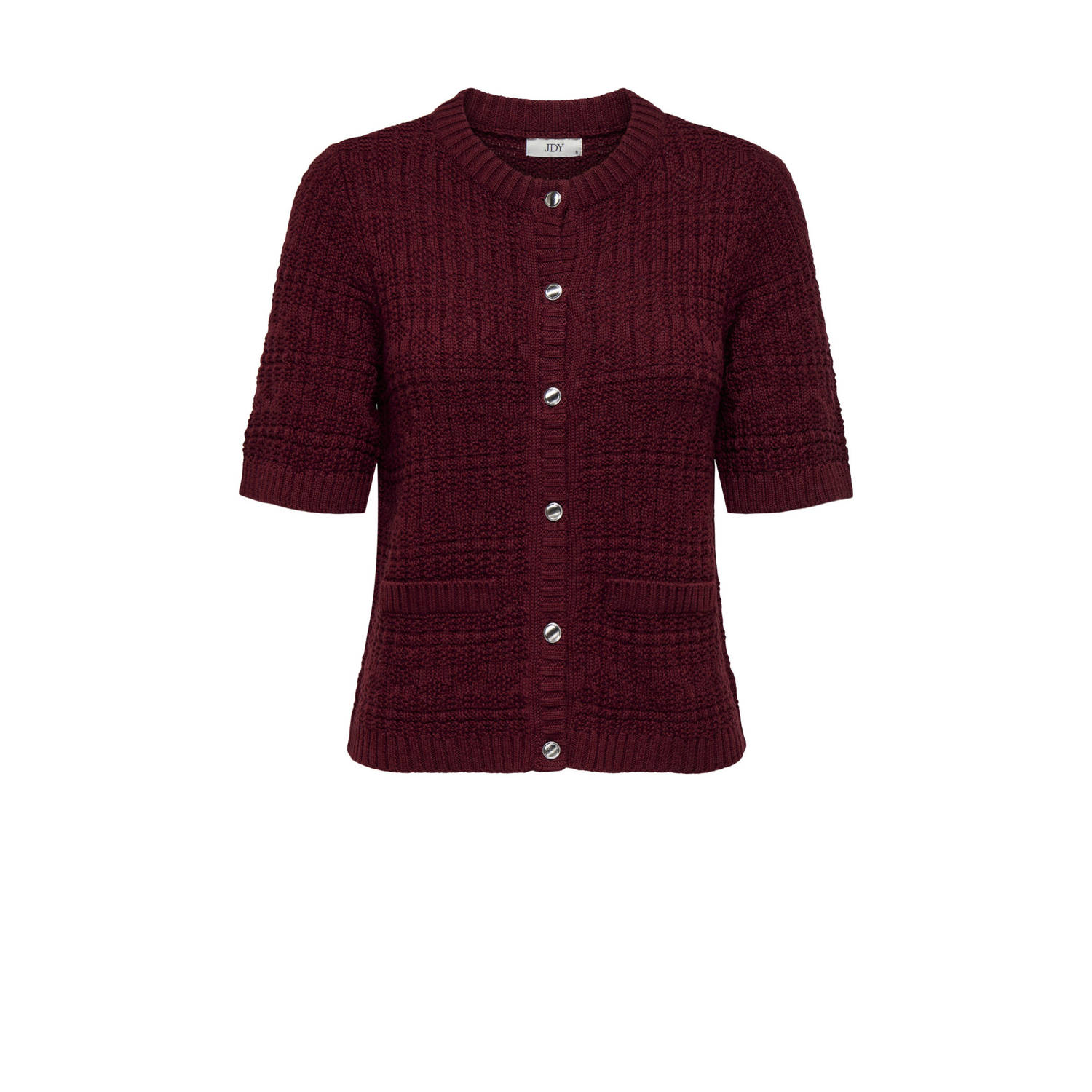 JDY gebreid vest donkerrood
