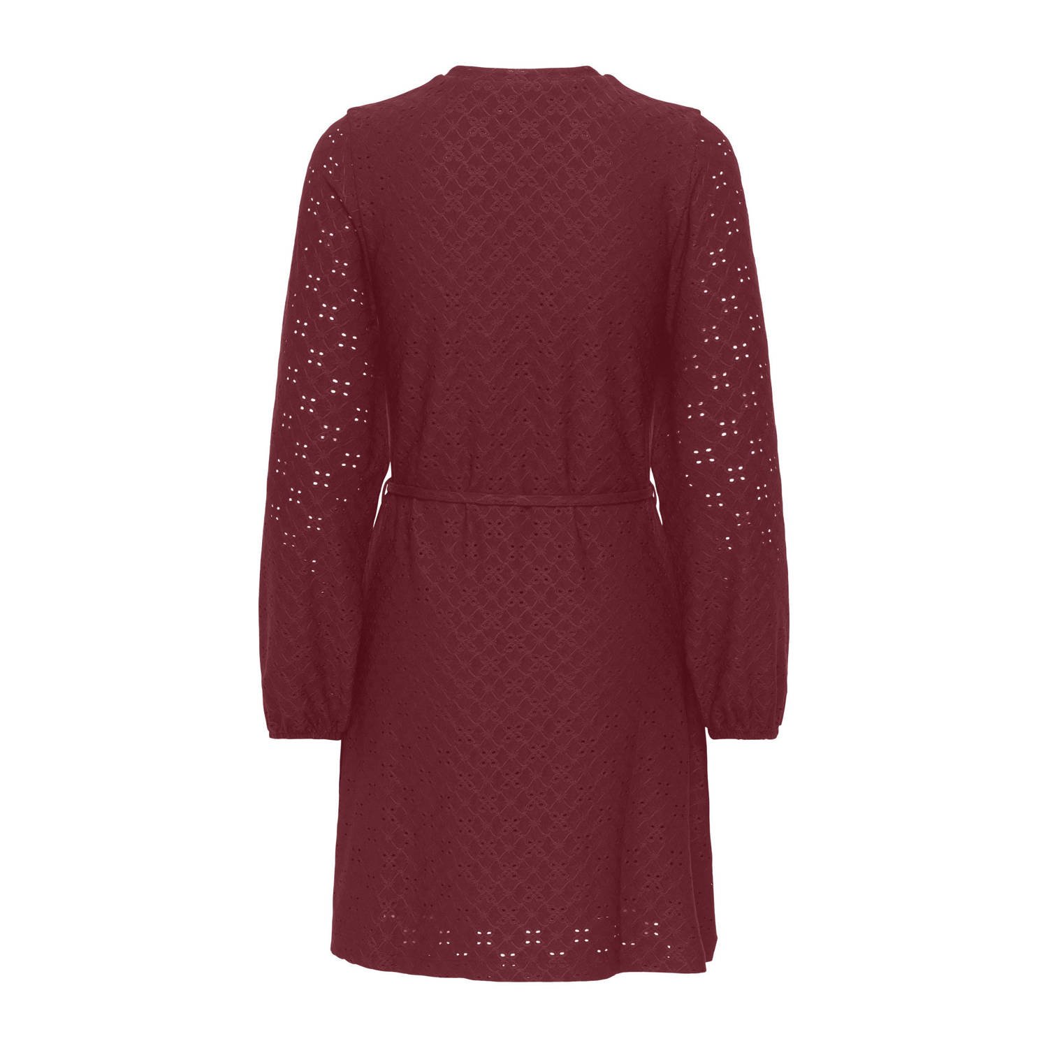 JDY midi jurk donkerrood