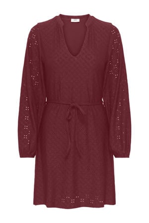 midi jurk donkerrood