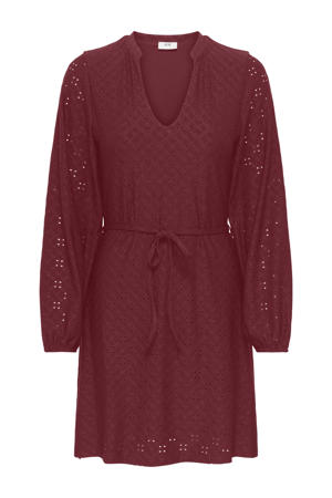midi jurk donkerrood