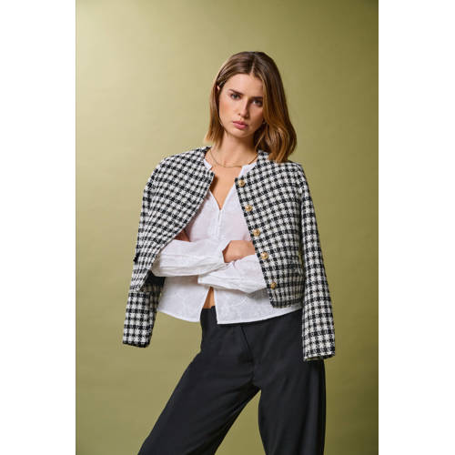 JDY bouclé regular blazer zwart afbeelding
