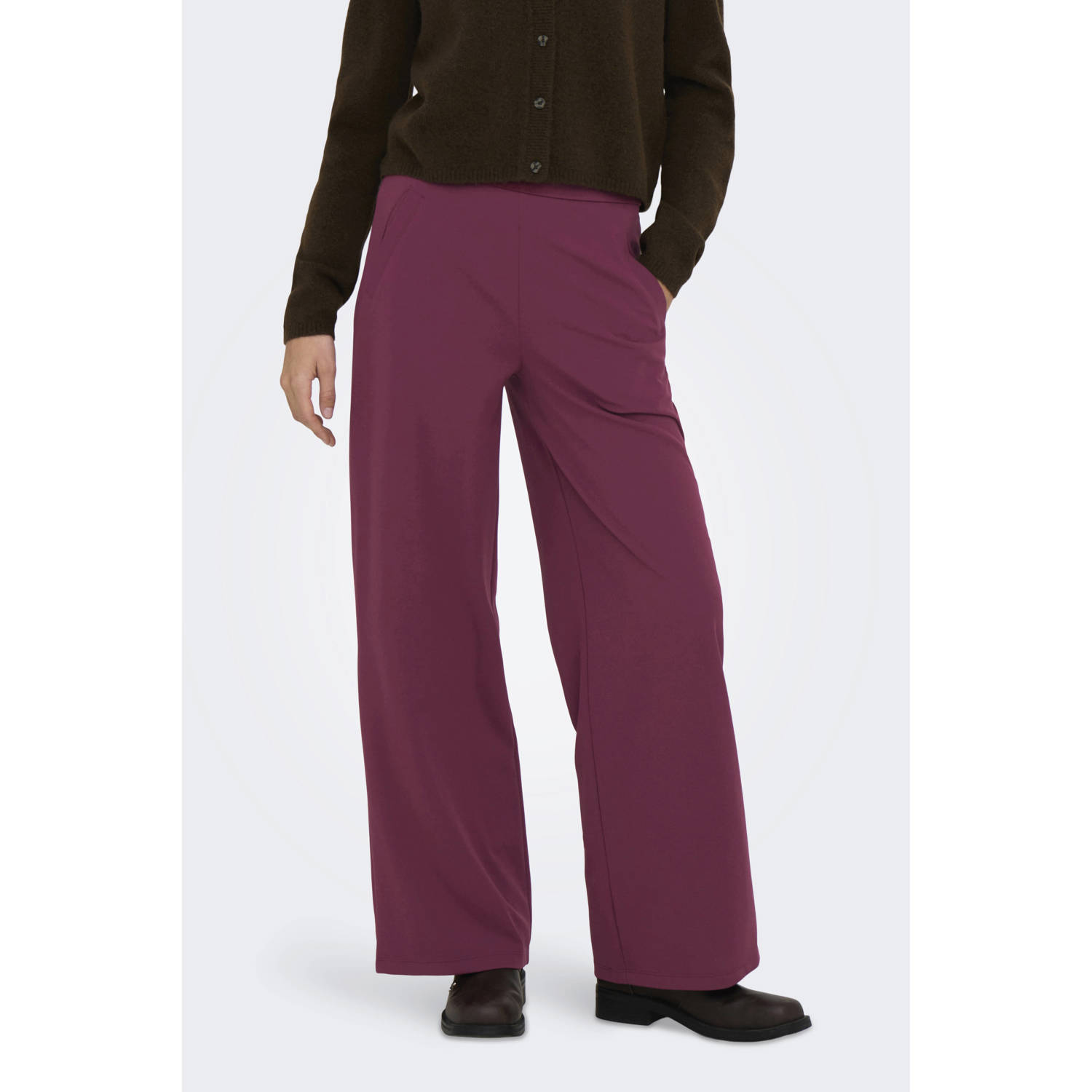 JDY wide leg high waist casual broek
