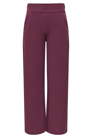 wide leg high waist casual broek